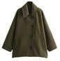 Winter Wool Blend Short Batwing Sleeve Woolen Overcoat Coat b39e11bd bb0e 489a 9a43 ad51db89ed3b