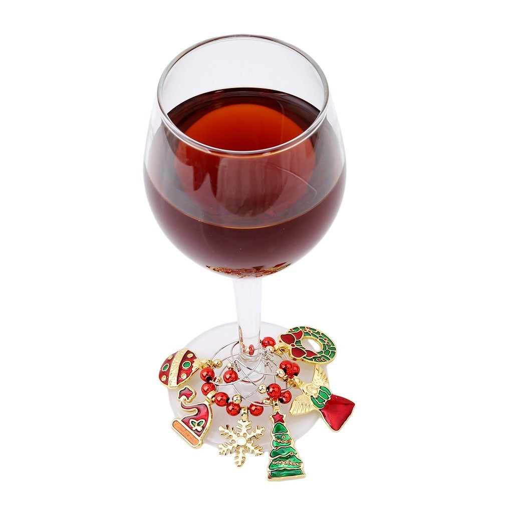 Christmas Wine Glass Pendant Decoration Charm Table b3bed937 b58f 4d21 a4c8 0d4499a94ebc