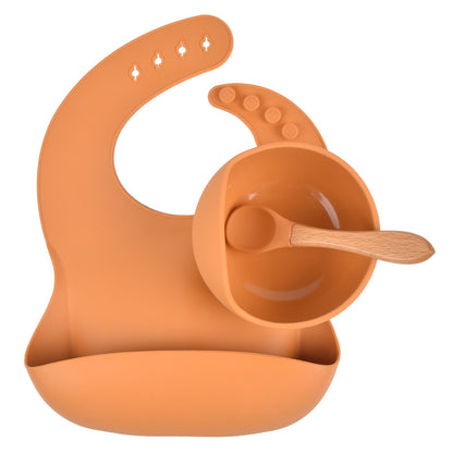 Children's Silicone Suction Cup Bowl Bib Spoon Cutlery 3 Piece Set b3c02c65 b05a 43a9 883f 89ae8b25fbca