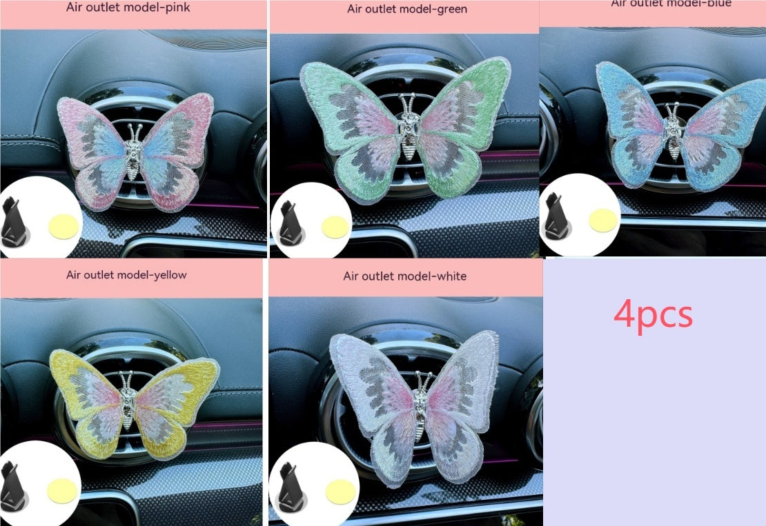 Moving Embroidery Butterfly Center Console Air Outlet Decoration Healing Series Car Accessories b3c12038 5390 49cd 9c4d 58087