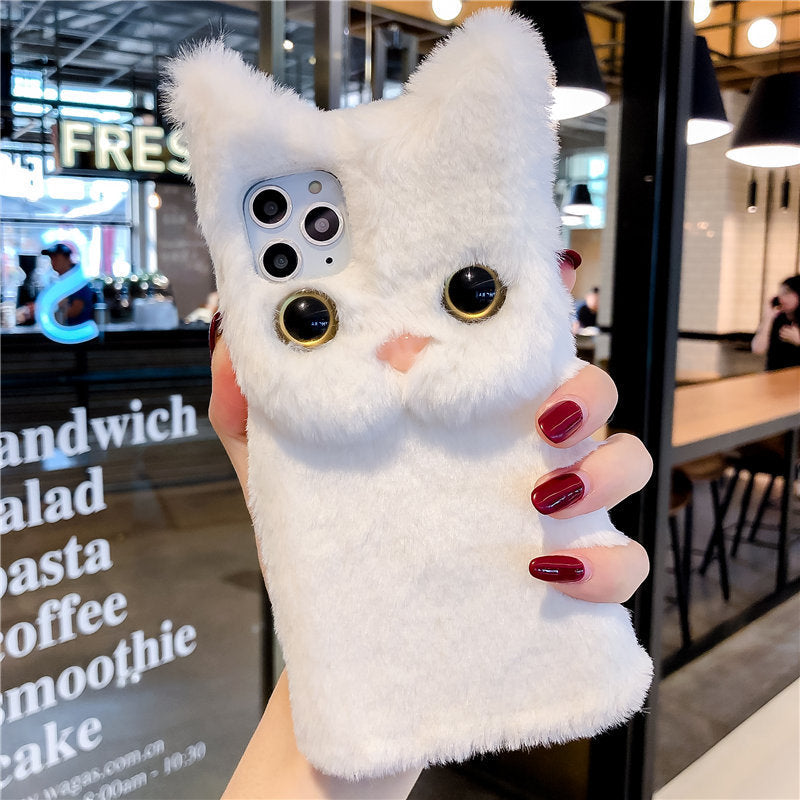 Autumn And Winter Plush Cute Cat Phone Case b3d4ef91 43ca 4e6e b3b3 d3967b77360a