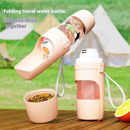 2 In 1 Travel Dog Water Bottle Pet Water Dispenser Feeder Drinking Feeder Dog Outing Water Feeder Pets Outdoor Portable Cup Pet Products - HD Wireless Product #8