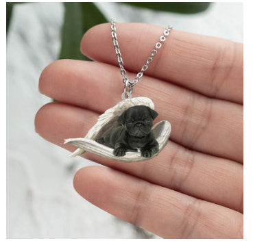 Acrylic Plane Lazy Dog Hanging Necklace b4113867 ec4c 480c 9de4 ed45dfcf9dc4