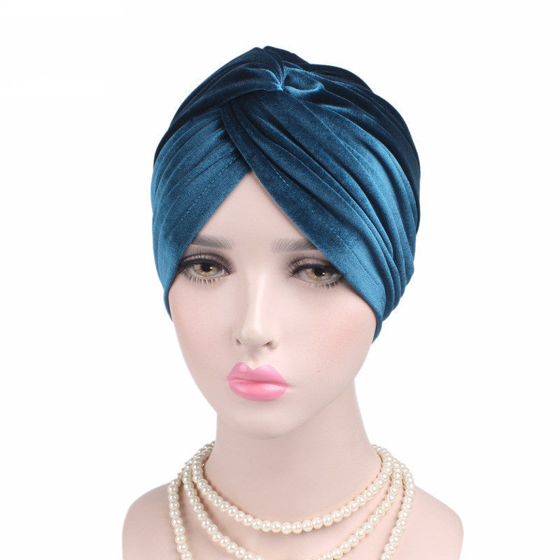 Autumn Winter Velvet Stretch Bandana Hat b42455c7 44db 4649 ab8a 48dafcb1cee3