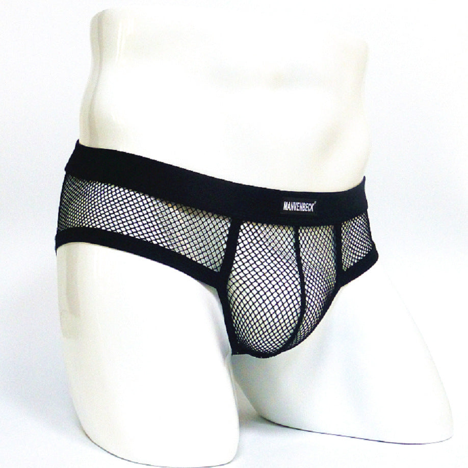 Men's Underwear Transparent Mesh Briefs Low Waist Convex Design Underwear Men b42b6377 3874 44a2 8070 ca02c3c07dbc f4fabc3b f
