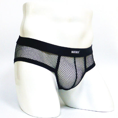 Men's Underwear Transparent Mesh Briefs Low Waist Convex Design Underwear Men b42b6377 3874 44a2 8070 ca02c3c07dbc f4fabc3b f