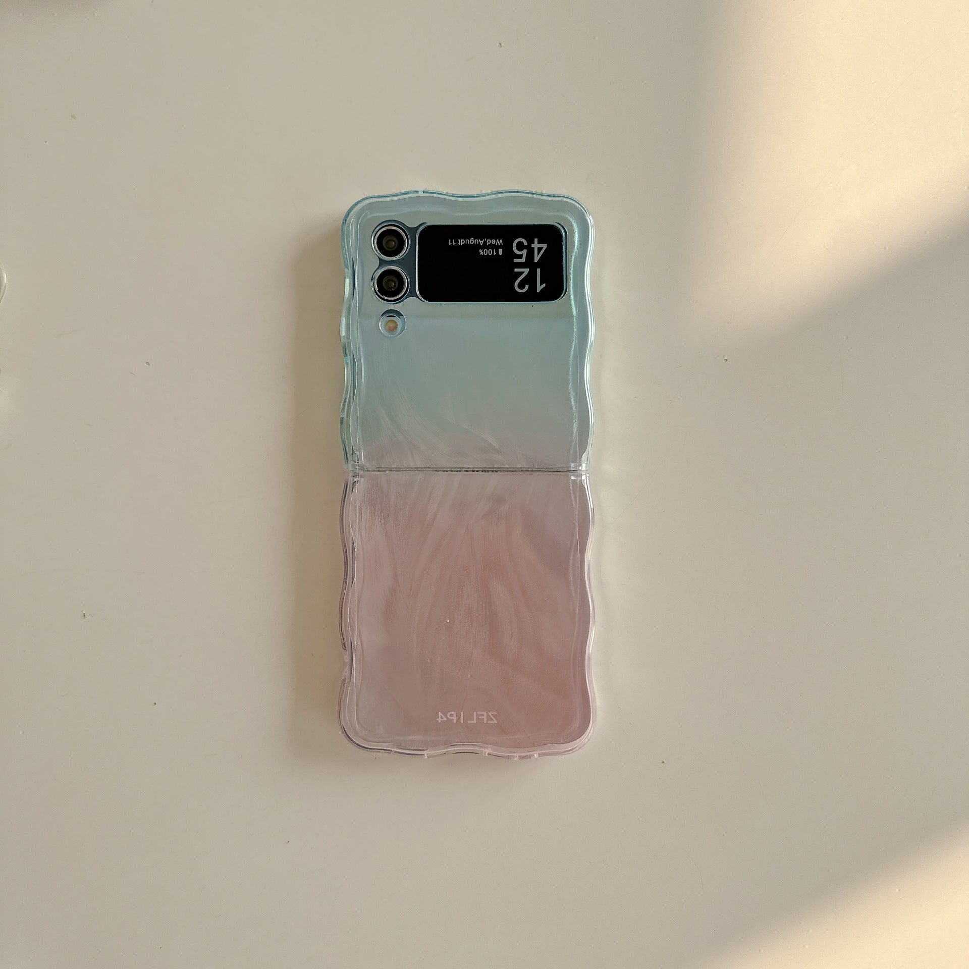 Feather Yarn Gradient Multicolor Zflip6 Folding Phone Case - 图片 6