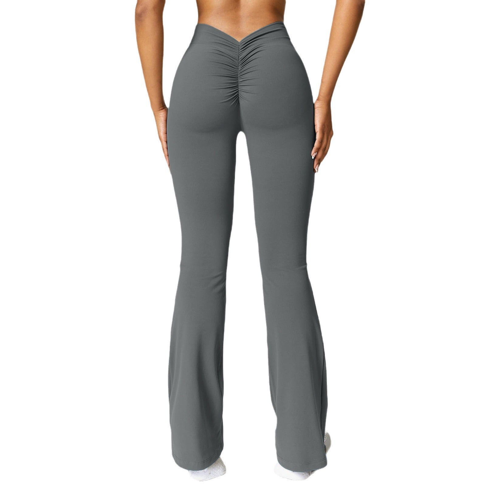 Nude Feel Seamless Slightly Flared Yoga Pants Sports Running Fitness Pants Female High Waist Hip Lift Yoga Pants b43c0ee6 935