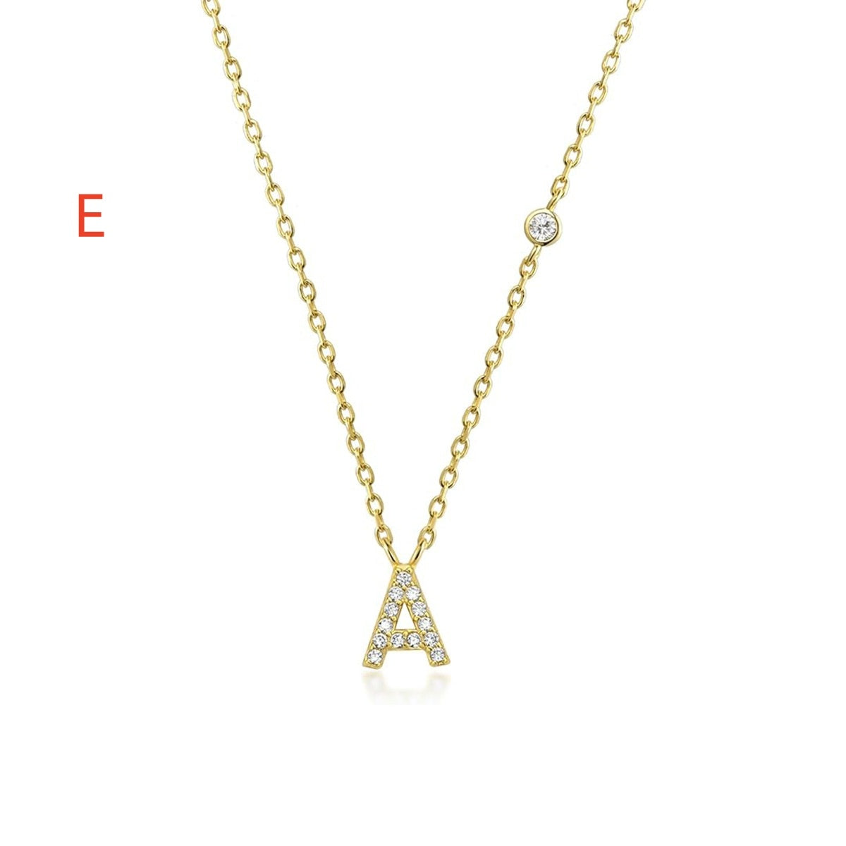 Fashion Jewelry Luxury Gold Color A-Z 26 Letters Necklace CZ Pendant For Women Cute Initials Name Necklace Fashion Party Wedd