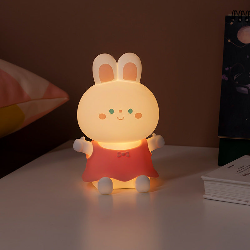 Rabbit Silicone Lamp USB Charging Dimming Timing Colorful Light Children's Birthday Gifts Led Small Night Lamp b44e212a bf02 