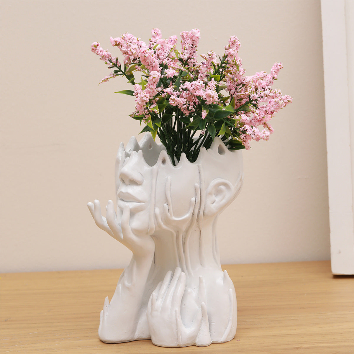 Resin New Goddess Head Flower Pot Home Garden Decoration Melting Woman Medusa Face Flower Pot Garden Decoration Ornaments b45