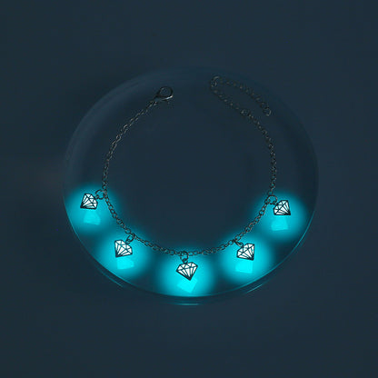 Halloween Personalized Creative Copper Sheet Dripping Oil Luminous Lucky Tree Leaf Pendant Bracelet b4645839 24df 45a9 b073 9