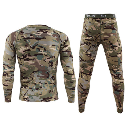 ESDY Men's Exercise Camouflage Dralon Thermal Underwear Suit b46a1a3e 4093 439e 8690 8000de58bd99