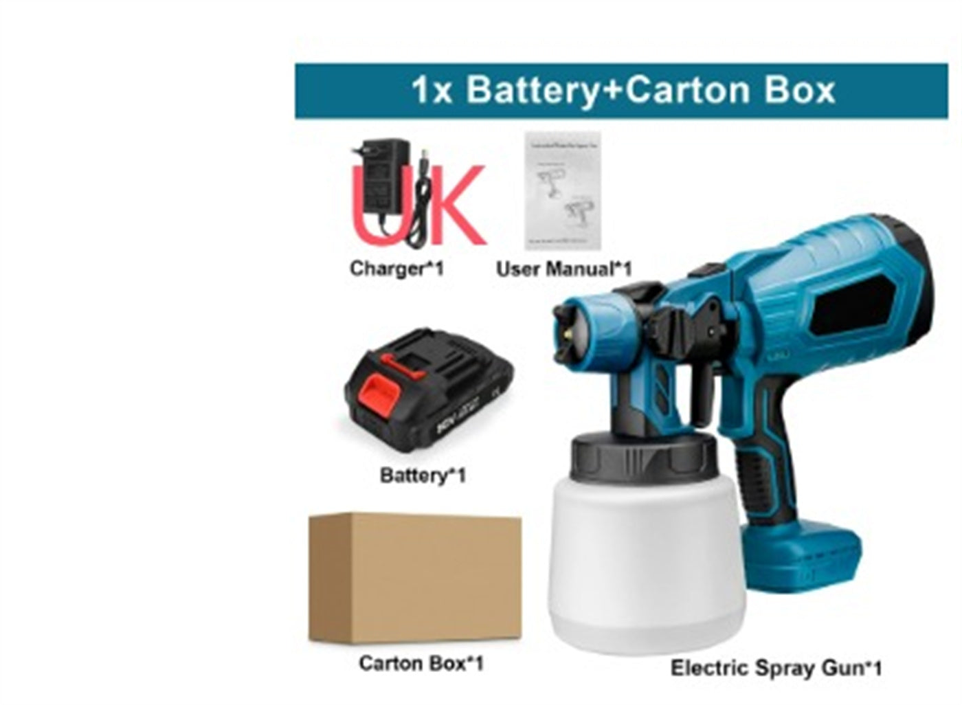 Gun Wireless Paint Sprayer Portable Paint Blue b47a3d30 7b2b 4054 9815 74be3ddc28d4