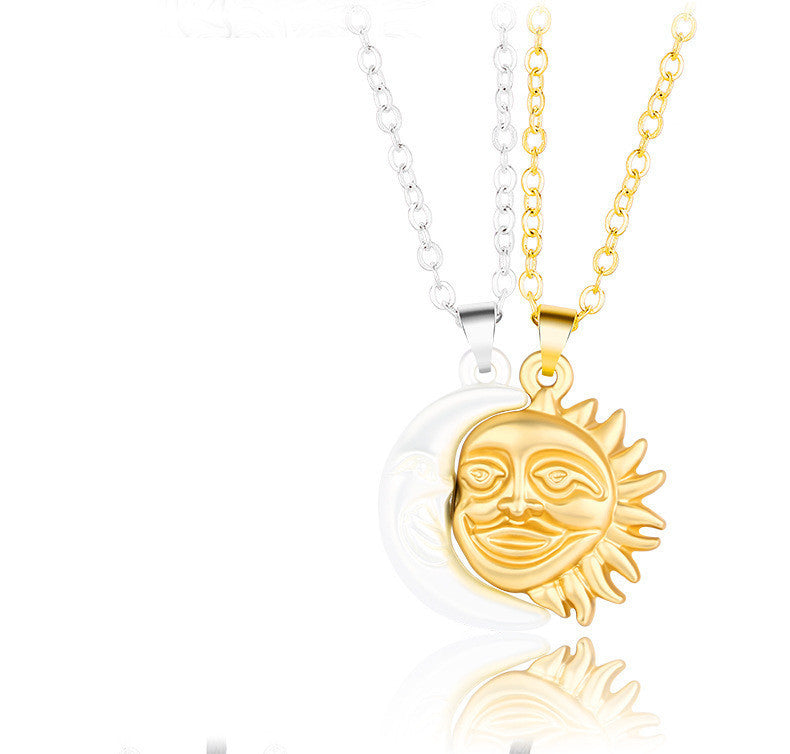 Sun And Moon Necklace Pair Of Magnetite Men And Women b47ee032 e287 4528 ac14 c03c97c2cd31