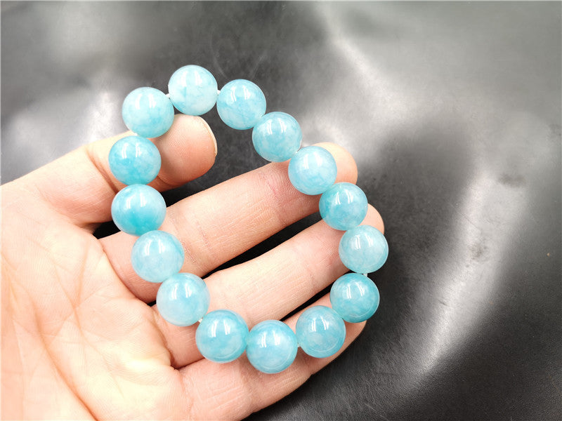 Colorful Floating Flowers Jade Ball Bracelet b495887f 6203 40bd a25c b7713e064f4a