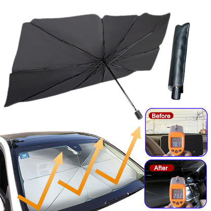 Foldable Car Windshield Sun Shade Umbrella UV Protection Heat Insulation Parasol Auto Front Window Cover Interior Protector S