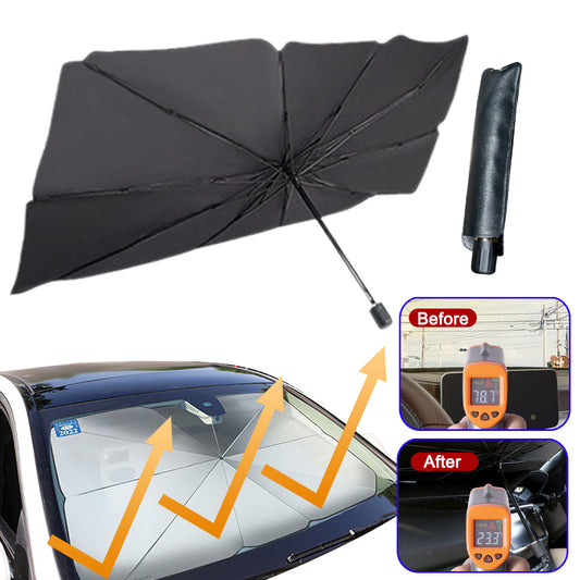 Foldable Car Windshield Sun Shade Umbrella UV Protection Heat Insulation Parasol Auto Front Window Cover Interior Protector S