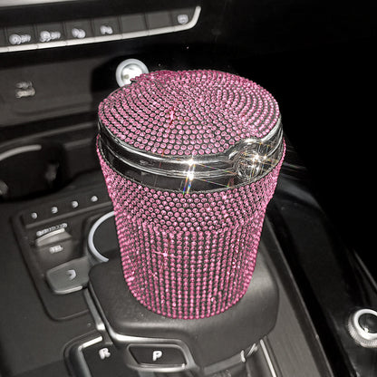 Creative Covered Diamond Inlaid Car Ashtray b4e0536b e830 49fe 843d 8a043385ef31