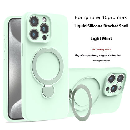 Liquid Silicone Magnetic Bracket Phone Case Applicable Anti-fall - 图片 11