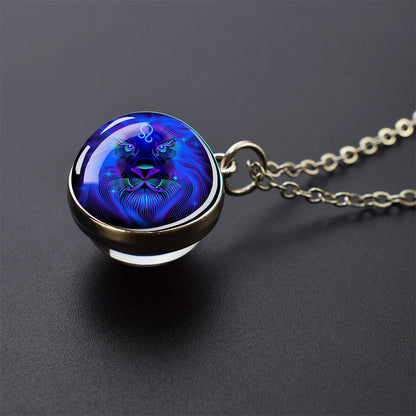 Luminous 12 Constellation Necklace 20mm Silver Creative b4e95876 321b 4d7c 876c 87ebbf706820