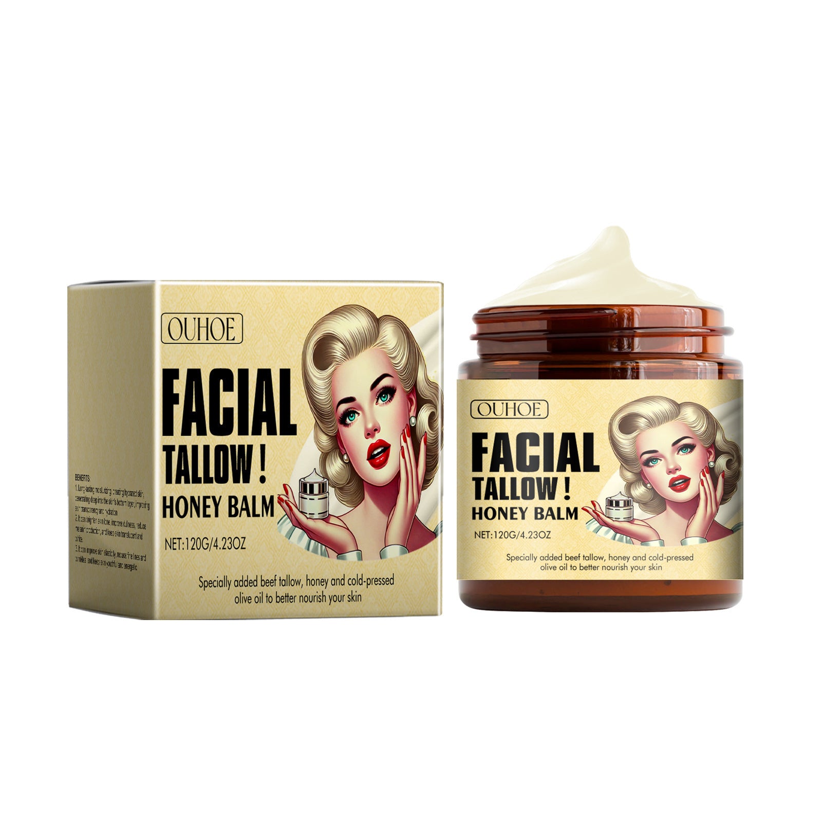 OUHOE Tallow Honey Skin Moisturizing Cream b4f50b53 0f22 405c 9e78 68c31cf6fc9e