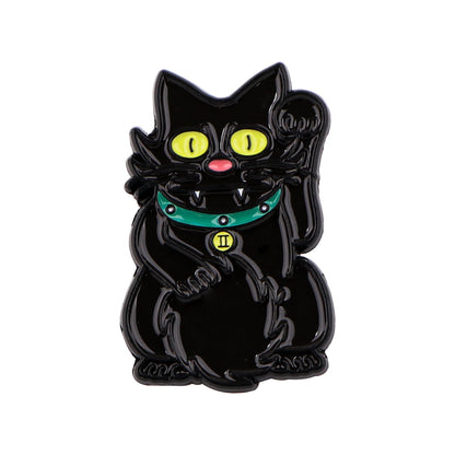 Creative Cartoon Cute Black Cat Alloy Brooch b50de7de 097c 4de7 aaee 30efa199957b