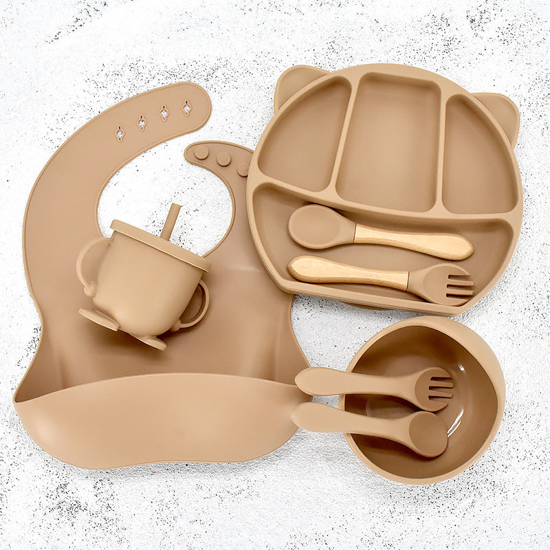 Infant Feeding Tableware Set Divided Grid Silicone Dinner Plate b512f07a 294e 44a6 abb3 6e057c6f69db