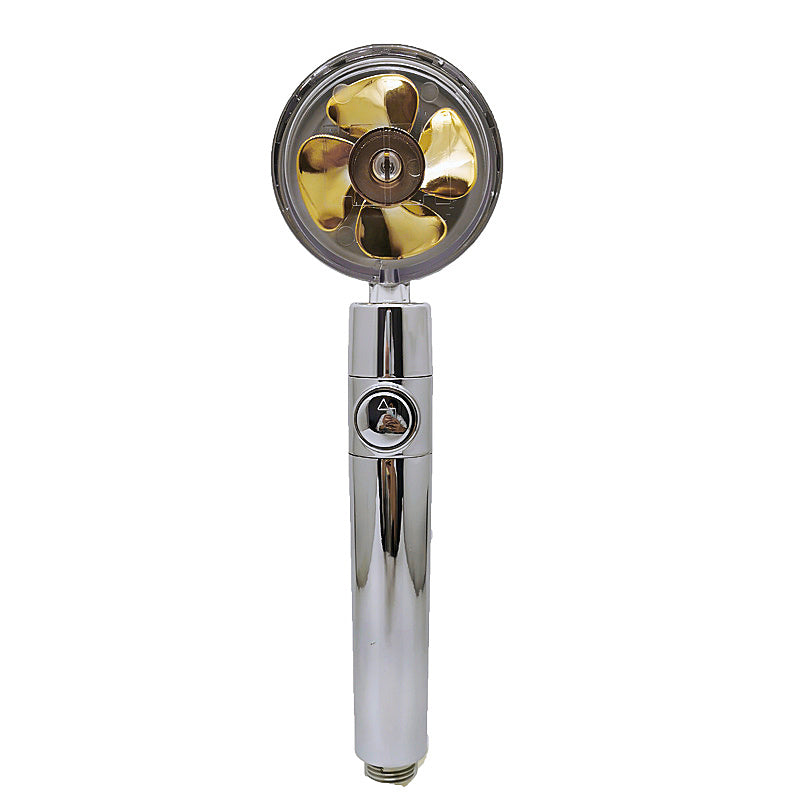 Shower Head Water Saving Flow 360 Degrees Rotating With Small Fan ABS Rain High Pressure Spray Nozzle Bathroom Accessories b5