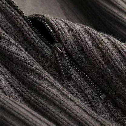Lapel Knitted Polo Shirt Warm Bedford Cord Sweater Men's Half Zipper Knitted Top b53837e1 e346 490c b131 0ddf1be426fa