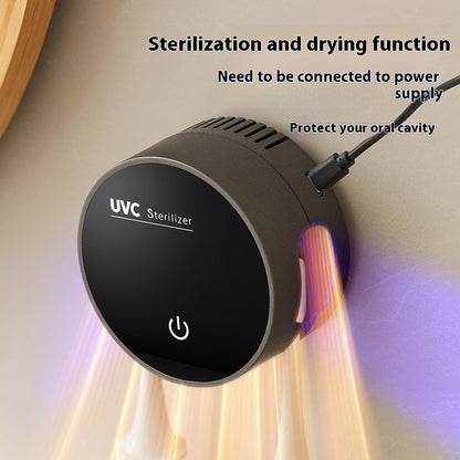Disinfection Toothbrush Holder Double UVC UV Sterilization Drying Portable Disinfection Box USB Charging b555b8df d838 47e5 9