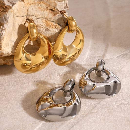 Stainless Steel Exaggerated Titanium Earrings b5644c18 f4c8 47b9 a9c4 973f5f2113b1