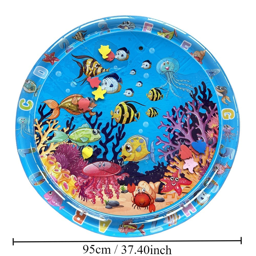 Children's Inflatable Marine Animal Racket Water Cushion Baby Crawling Racket Water Bag Racket Water Cushion Climbing Pad b56