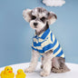 Pet Dog Polo Shirt Striped Beaded Lapel Elastic b56925a6 9a1f 4216 a376 d6407daf809a