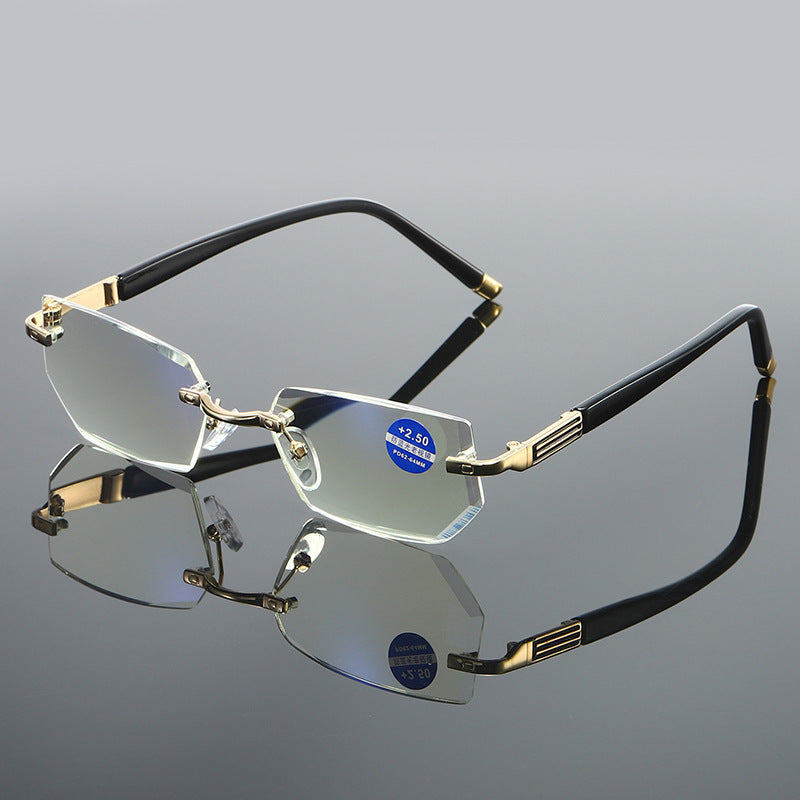 Blue Light Blocking Reading Glasses Rimless Diamond Cut b5785554 76a1 4155 8321 b7bce55e0c28