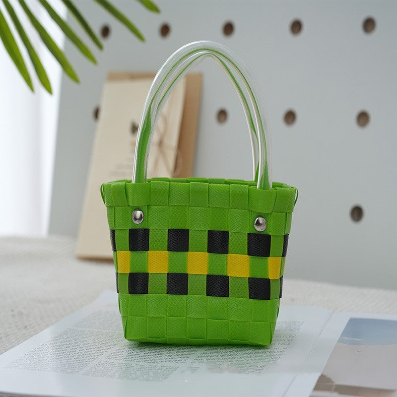 Ins Style Portable Small Square Bag Woven b58a1668 d6f9 49c1 9a0f 2d396b2ec694