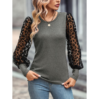 Slim-fit Color Matching Long-sleeved Top b590a792 4d77 4336 b3c1 9b11c62b4a0f