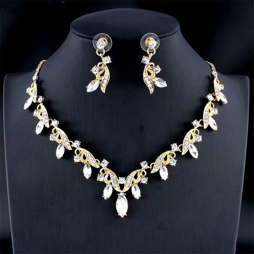 Rhinestone Women'S European And American Water Wave Chain Lattice White Pearl Necklace b59cf79a ac13 44b9 b3b1 9ecaf7d616f9