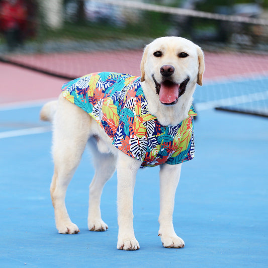 Pet Clothes Teddy Bichon Pomeranian Jarre Aero Bull Cat Dog Summer Thin Large Dog Pet Hawaiian Shirt b5b7e276 8239 422c a679 