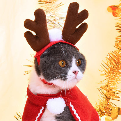 Pet Christmas Suit Cat Dog Cloak Hat b5b87af5 d6b7 4b87 a629 bab0224e0acb