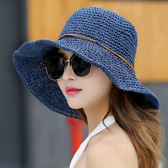 Sunscreen Female Raffia Straw Hat Summer Fashion Cover Face Net Red Fisherman Hat b5cbfdb8 f649 44cf 8ee6 c18a8c176f24