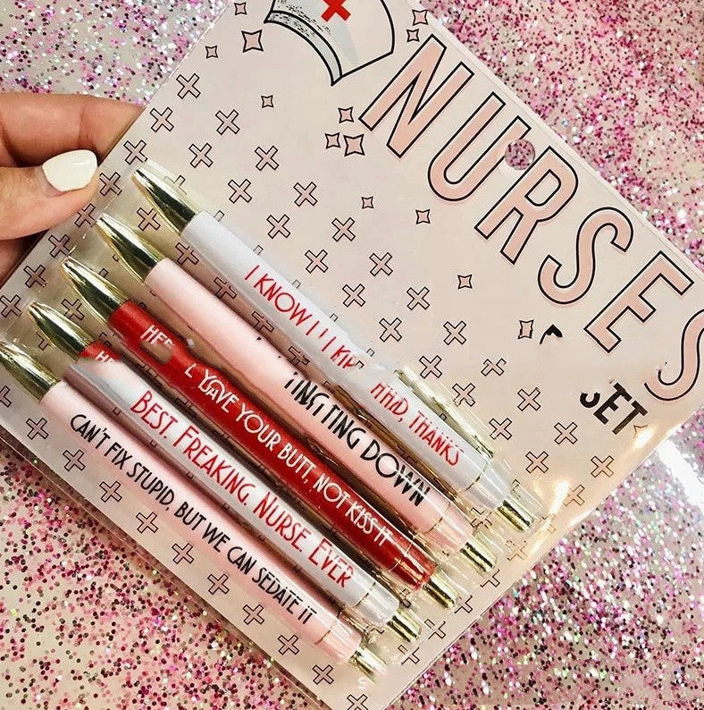 Nurse Theme Copywriting Ballpoint Pen Funny Nurse Retractable Ballpoint - 图片 5