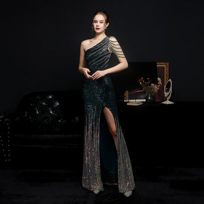 Party Evening Dress Sexy Long Section Was Thin Toast Bride b5f16dab b7d6 4f7b 984e f92b1cf6690b