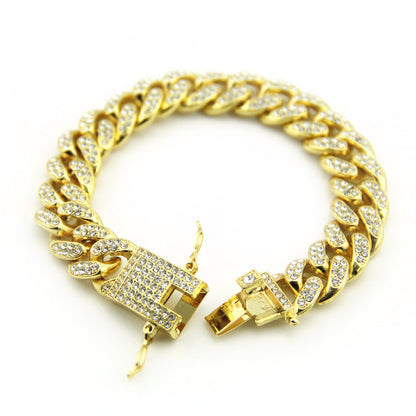 Full Rhinestone Cuban Bracelet Hiphop Men's Fashion b5f64bc9 a2c3 41c9 a18e dfb305cd77f3