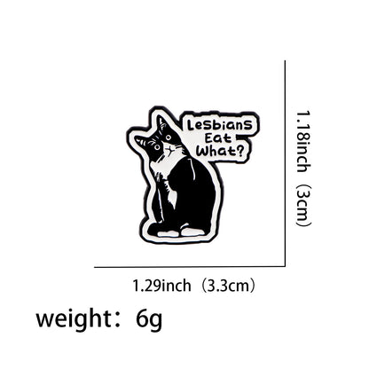 Creative Cartoon Cute Black Cat Alloy Brooch