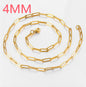 18k Gold Stainless Steel Paper Clip Clavicle Necklace Female 0 Word Chain All-match - HD Wireless Product #12