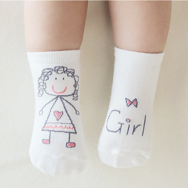 Baby's Socks Cartoon Asymmetric Baby Non-slip Room b60c2e3f b791 4db6 b75d 2702a8dc1b94