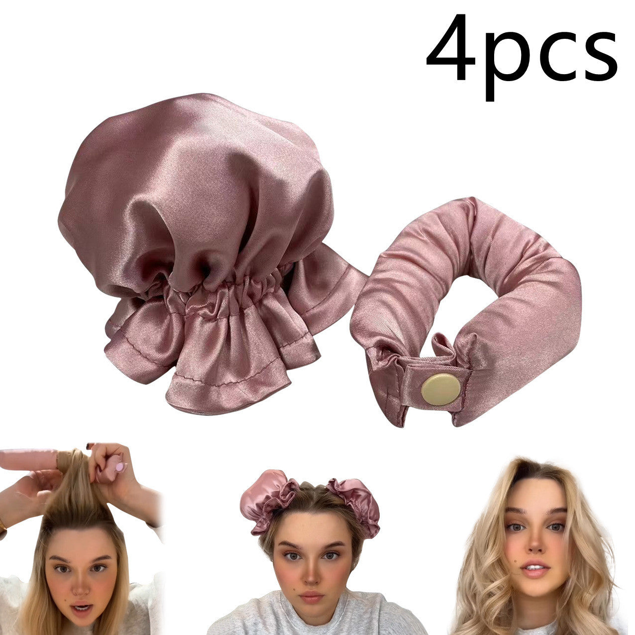 New Heatless Curl Stick With Cloth Cover Cute Ball Head Hair Curler Headband Hair Rollers Wave Form Curling Rod Hair Style To