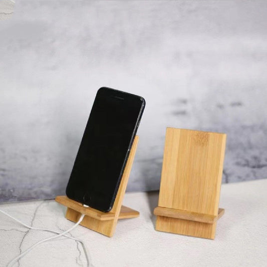 Desktop Bamboo Phone Holder Charging - 图片 1