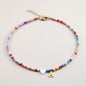 Colorful Beads Initial Choker For Women Stainless Steel Lett b66a5107 79bb 4dc6 8633 a528b4afa9c1